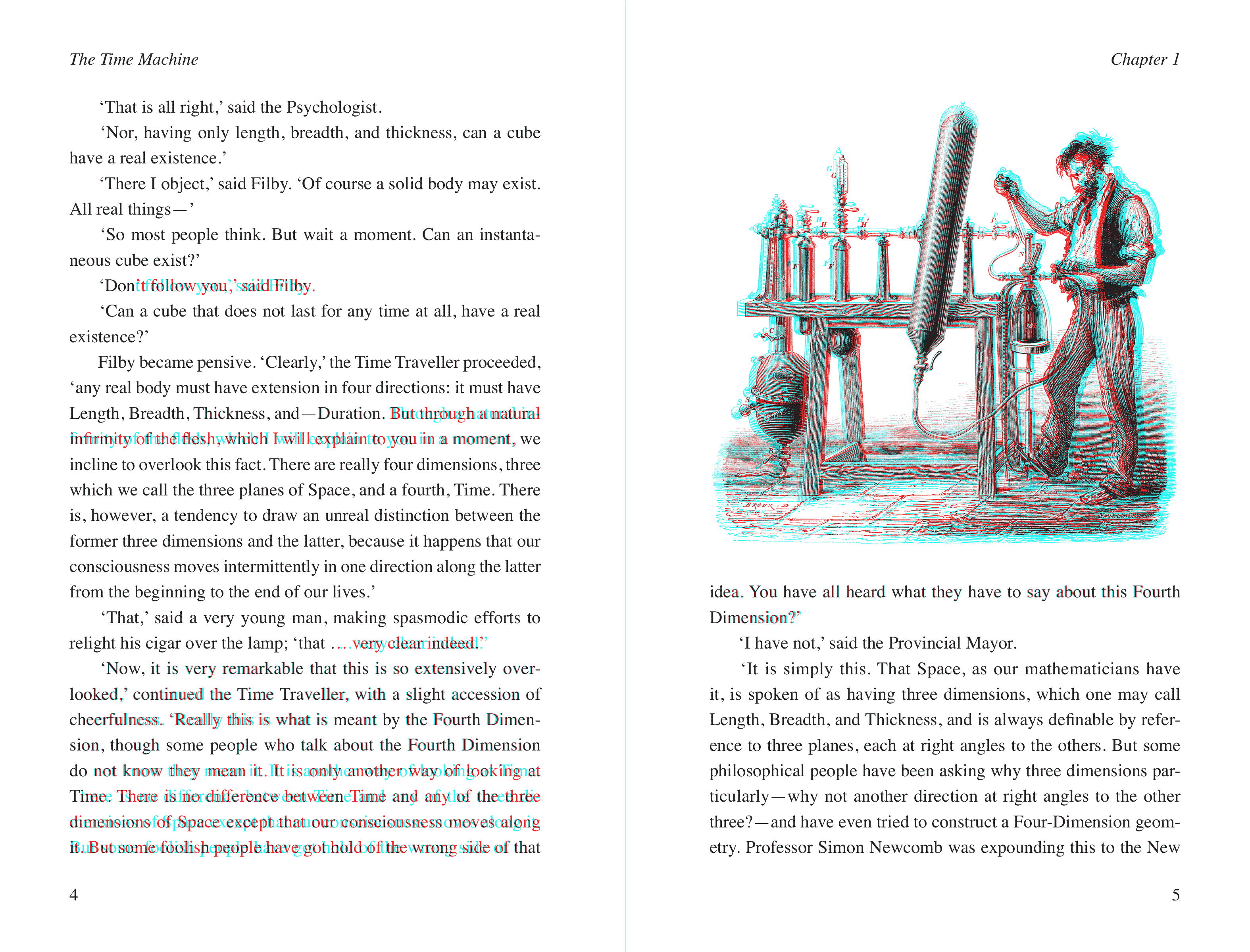 Comparison between two book pages